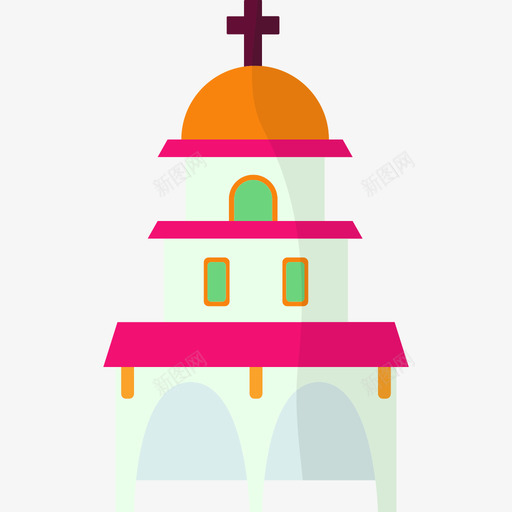 教堂纪念碑墨西哥元素2图标svg_新图网 https://ixintu.com 墨西哥元素2 教堂 纪念碑