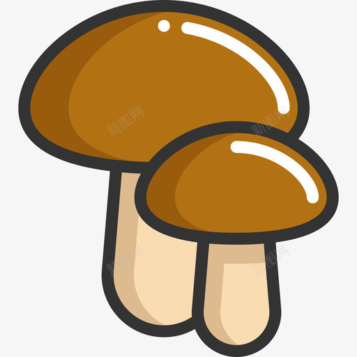 蘑菇秋季元素5线形颜色图标svg_新图网 https://ixintu.com 秋季元素5 线形颜色 蘑菇
