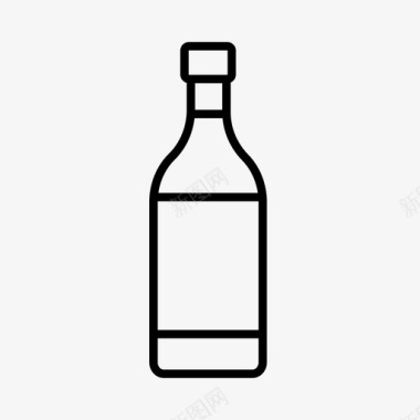 酒瓶酒类葡萄园图标图标