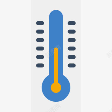 温度计旅游暑假颜色图标图标