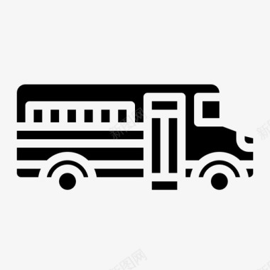公共汽车学校交通工具图标图标