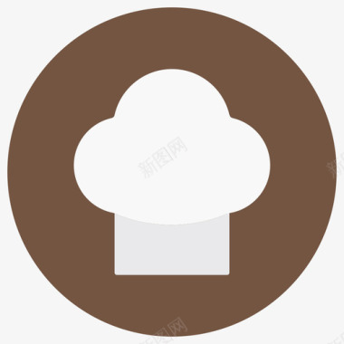 厨师帽食物线性食物套装图标图标