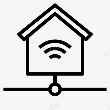 住宅连接网络图标图标