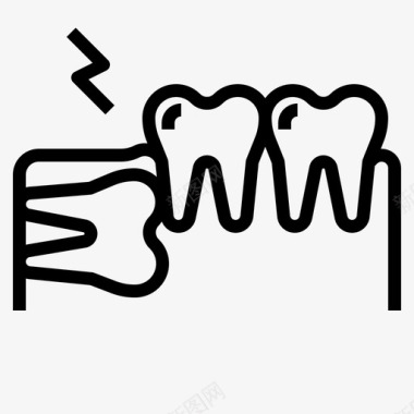 阻生牙牙科保健图标图标