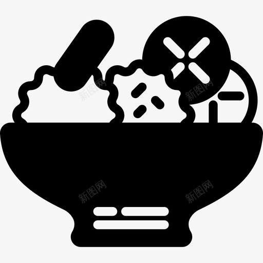 沙拉美食系列填充图标svg_新图网 https://ixintu.com 填充 沙拉 美食系列