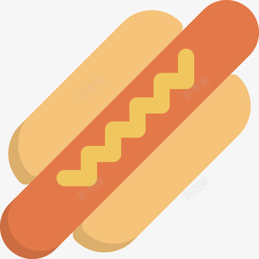热狗食品和饮料无糖图标svg_新图网 https://ixintu.com 无糖 热狗 食品和饮料