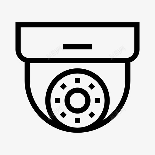 保安摄像机闭路电视安全图标svg_新图网 https://ixintu.com 保安摄像机 安全 录像 警戒线 闭路电视