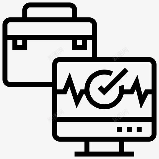 x光袋子电脑图标svg_新图网 https://ixintu.com x光 拍X光线 机器 机场线 电脑 袋子