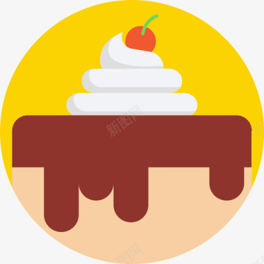 蛋糕食物9扁平图标图标
