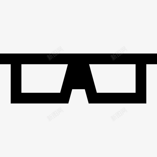 3d眼镜电影轮廓线性图标svg_新图网 https://ixintu.com 3d眼镜 电影轮廓 线性