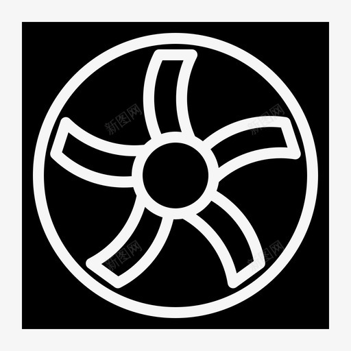 散热器风扇空气汽车图标svg_新图网 https://ixintu.com 散热器风扇 汽车 汽车固体 空气 零件