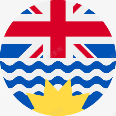 不列颠哥伦比亚省国旗圆形图标图标