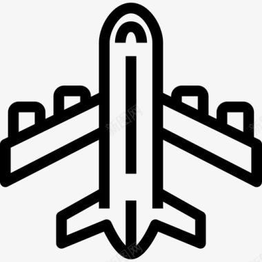 飞机夏季3号直线型图标图标