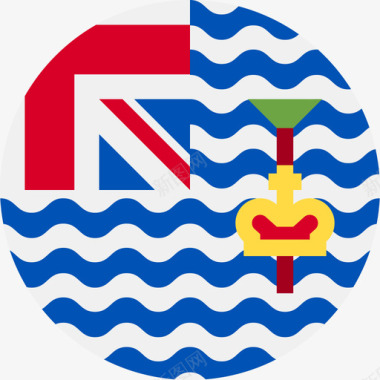 英属印度洋领土国旗圆形图标图标