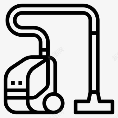吸尘器清洁客房服务图标图标