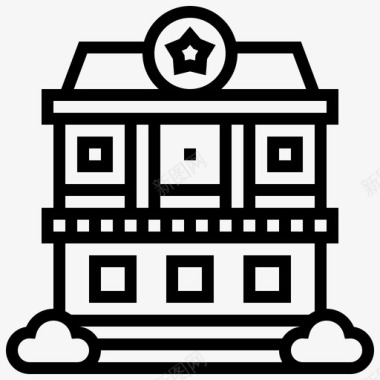 酒店建筑婚礼图标图标