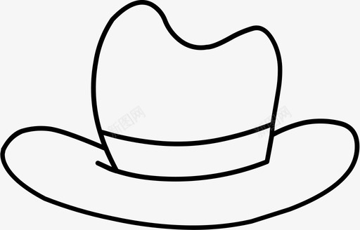 帽子牛仔帽乐趣图标图标
