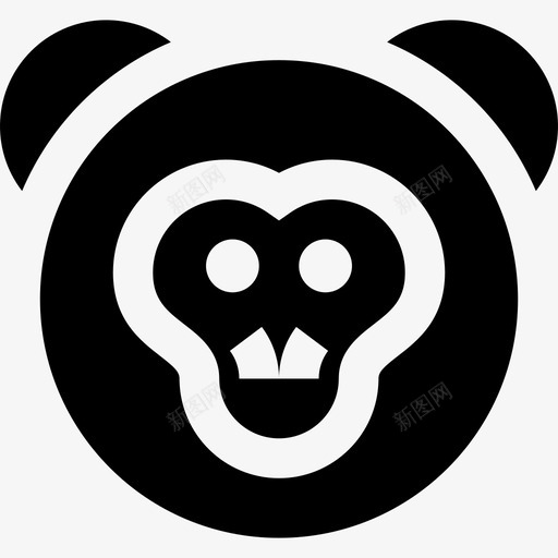 猴子动物18填充物图标svg_新图网 https://ixintu.com 动物18 填充物 猴子