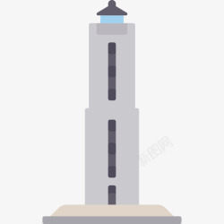 冰岛语冰岛语灯塔2平坦图标高清图片