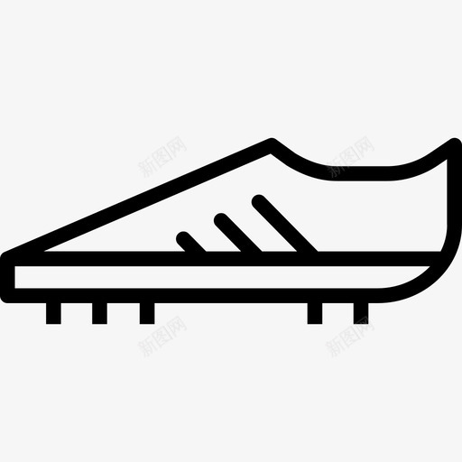跑鞋运动3直线型图标svg_新图网 https://ixintu.com 直线型 跑鞋 运动3