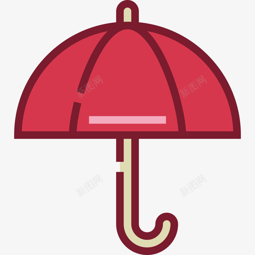 雨伞秋季5线型颜色图标svg_新图网 https://ixintu.com 秋季5 线型颜色 雨伞