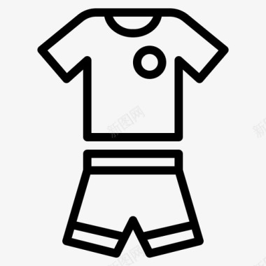 球衣足球衣服图标图标