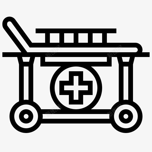 担架推车检查图标svg_新图网 https://ixintu.com 健康 医疗 医疗线 担架 推车 检查