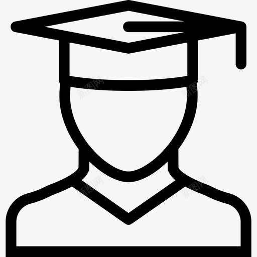 毕业学校和童年直系图标svg_新图网 https://ixintu.com 学校和童年 毕业 直系