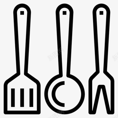厨房用具厨师烹饪图标图标