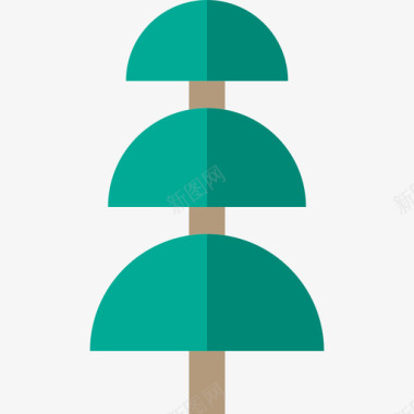 松树树木类型平坦图标图标