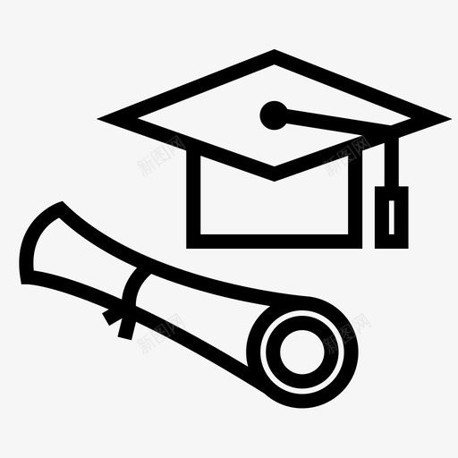学位文凭毕业证书图标svg_新图网 https://ixintu.com 学位 学校2 抵押贷款 文凭 毕业证书