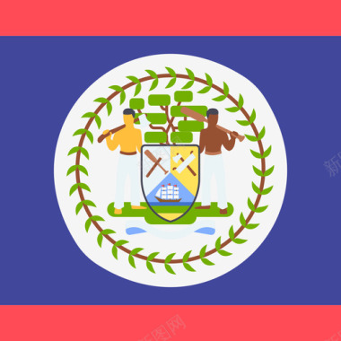 伯利兹国际旗帜4广场图标图标