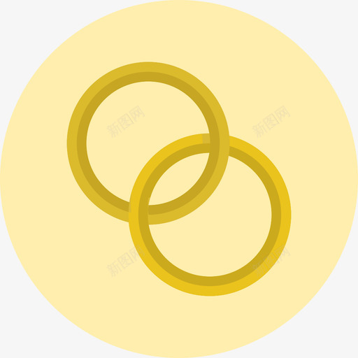 结婚戒指情人节圆形平面图标svg_新图网 https://ixintu.com 圆形平面 情人节 结婚戒指