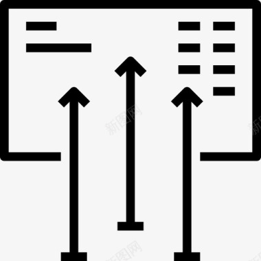 分析业务管理集合线性图标图标