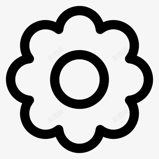 花徽章自然图标svg_新图网 https://ixintu.com 丝带 各种尺寸的基本图标 徽章 植物 自然 花