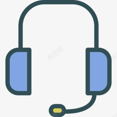 耳机营销3线性颜色图标图标
