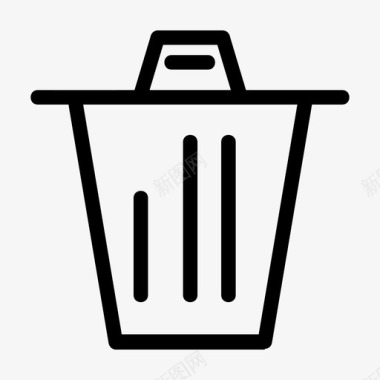 垃圾桶罐子垃圾图标图标