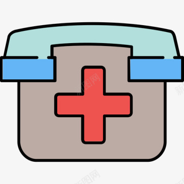 电话医用14彩色128px图标图标