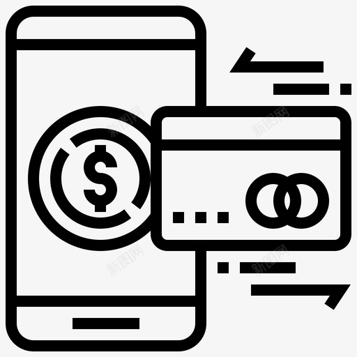 储蓄账户信用卡智能手机图标svg_新图网 https://ixintu.com 信用卡 储蓄和投资额度 储蓄账户 智能手机