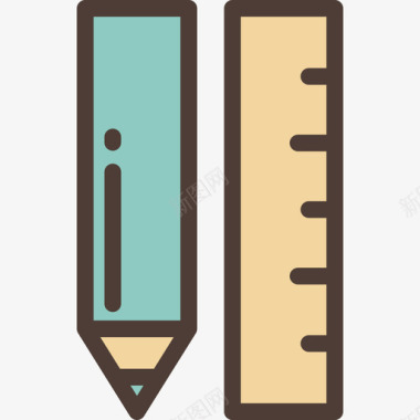 铅笔编辑工具5线颜色图标图标