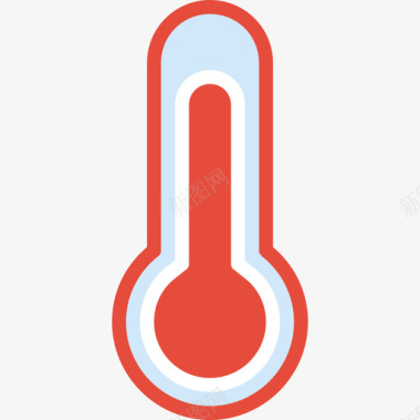 温度计科学10扁平图标图标