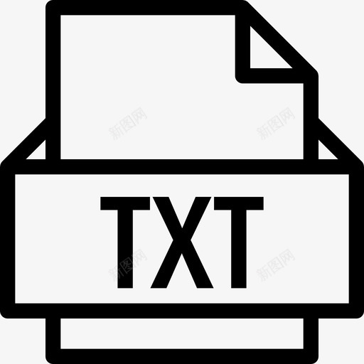 Txt文件格式线性图标svg_新图网 https://ixintu.com Txt 文件格式 线性