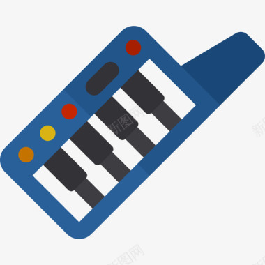 Keytar乐器3扁平图标图标