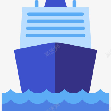 7号运输船平底船图标图标