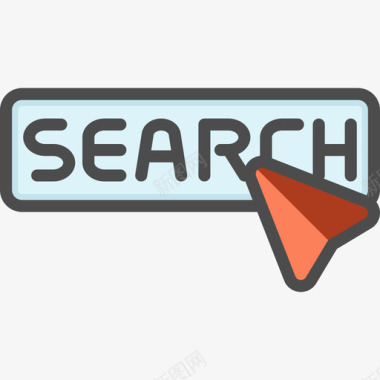 搜索搜索引擎优化和在线营销4线性颜色图标图标