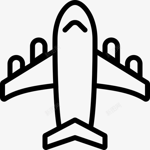 飞机旅行收集线性图标svg_新图网 https://ixintu.com 旅行收集 线性 飞机