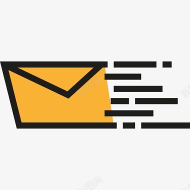 电子邮件通讯3线颜色图标图标