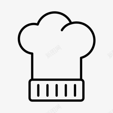 厨师帽烧烤烹饪图标图标