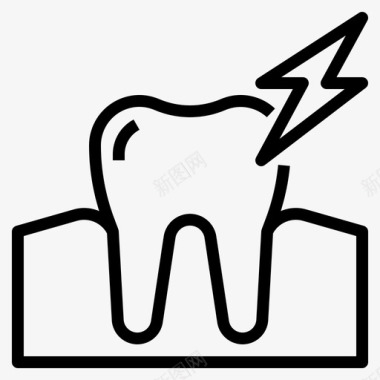 牙痛医疗保健卫生图标图标