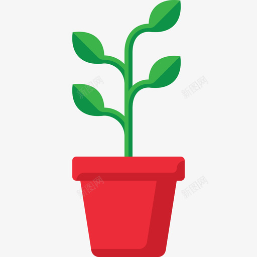 植物家居元素平面图标svg_新图网 https://ixintu.com 家居元素 平面 植物